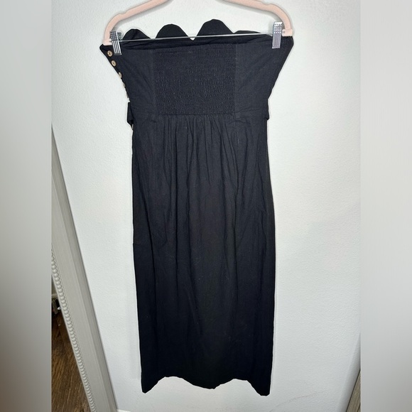 Free people Free-est Lucille scallop tube midi Dress in black NWT Medium - Picture 7 of 7